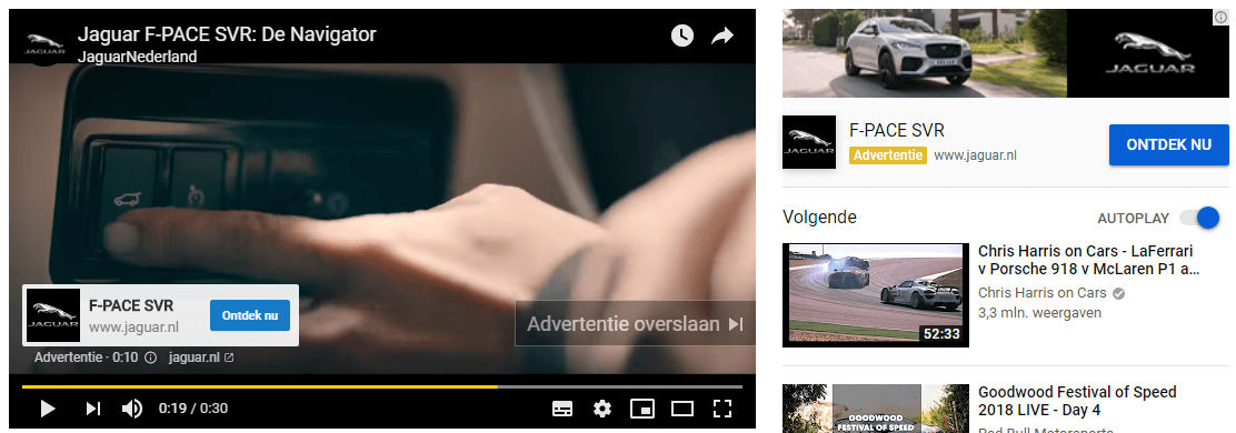 YouTube TrueView for Action ad